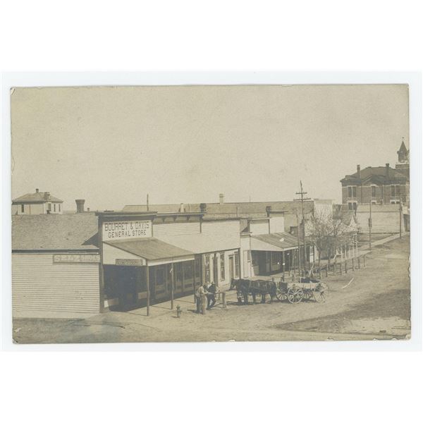 Harrison Nebraska Main Street RPPC Postcard