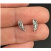 Image 1 : Navajo Sterling Silver Leaf Stud Earrings