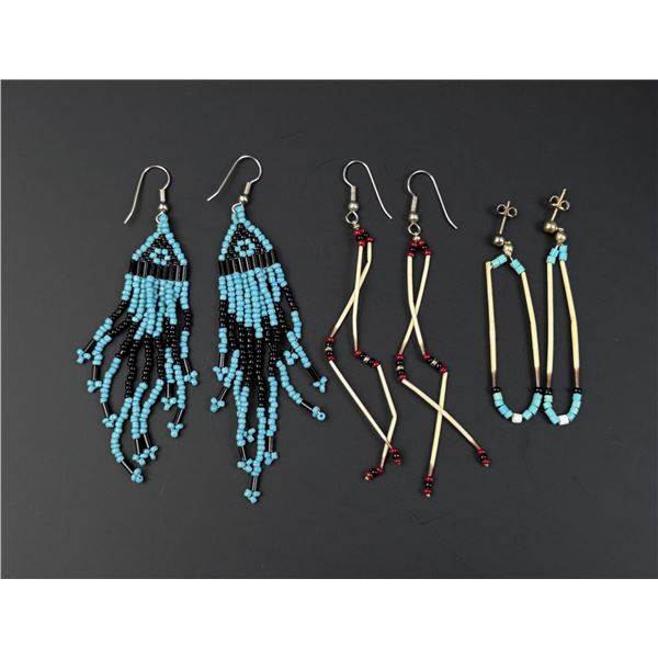 Native American Indian Porcupine Quill Earrings