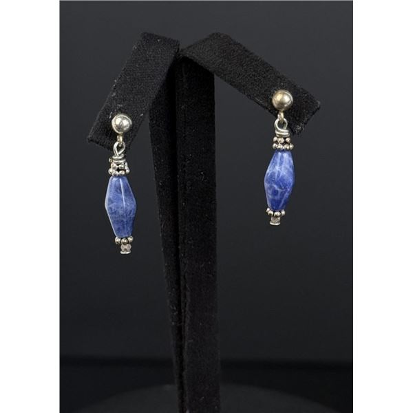Sterling Silver Sodalite Earrings