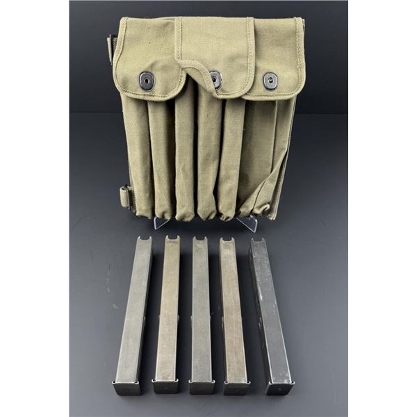 5 32 Round Uzi Magazines in 7 Cell Pouch