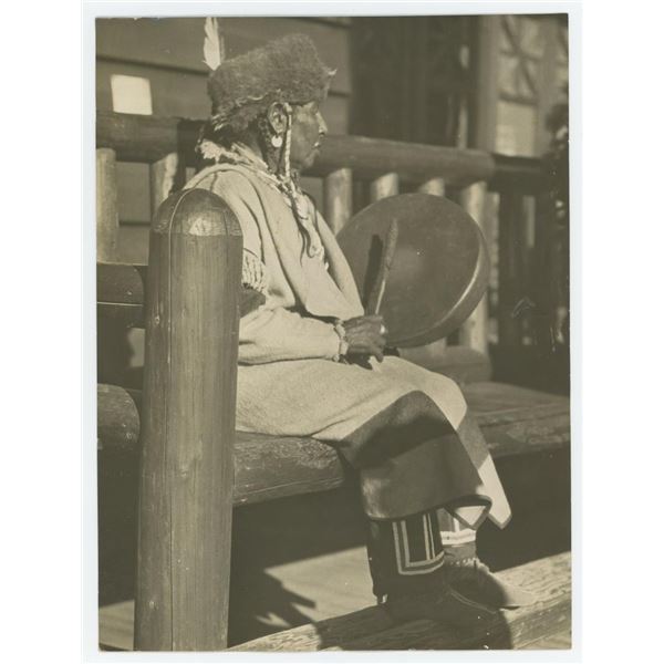 Indian Drummer Belton Chalet Glacier Park Photo