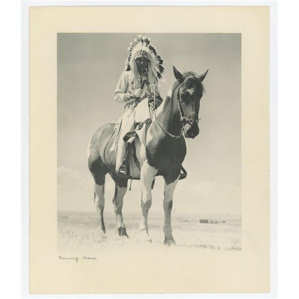 Running Crane Montana Blackfoot Indian Photo