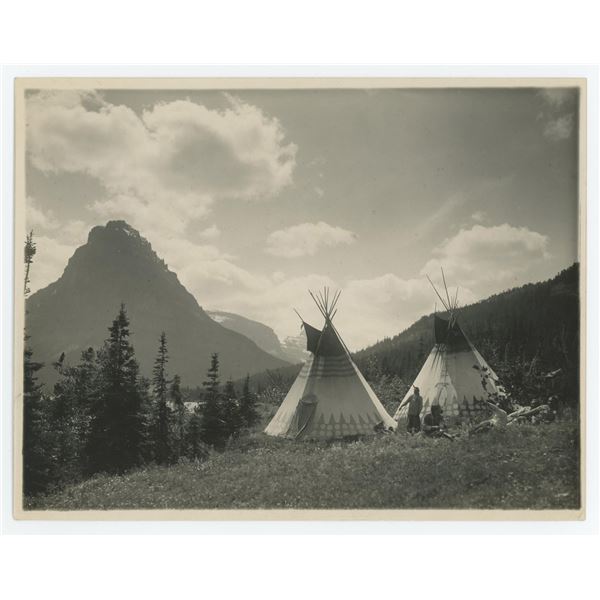 Glacier Park Montana Blackfoot Indian Photo