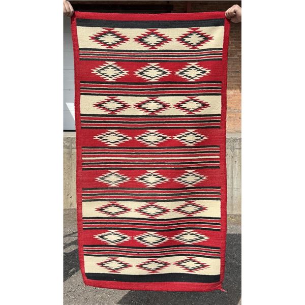 Transitional Navajo Indian Serrated Diamond Rug