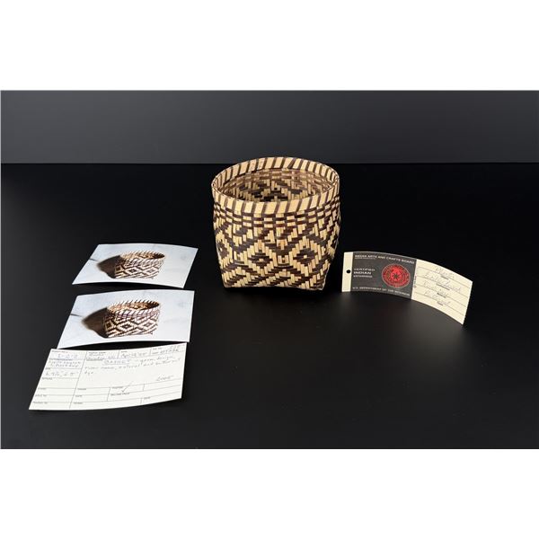 Lucille Lossiah Cherokee Indian River Cane Basket