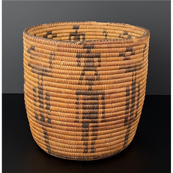 Pima Native American Indian Human Pictorial Basket