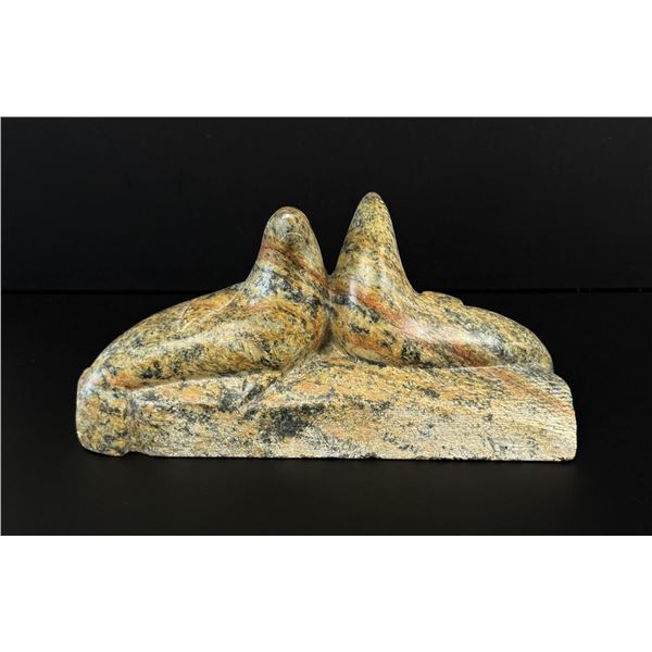 Eddie Omnik Inuit Eskimo Soapstone Seals