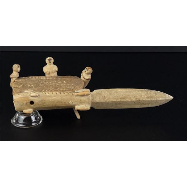 Alaskan Inuit Eskimo Walrus Ivory Cribbage Board