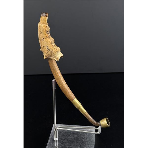 Chinese Alaskan Eskimo Walrus Jaw Opium Pipe