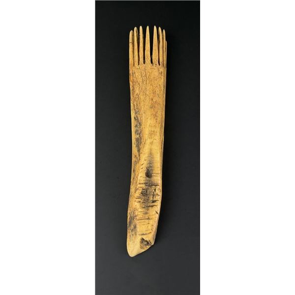 Ancient Thule Inuit Alaskan Eskimo Ivory Comb