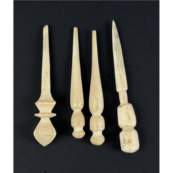 Alaskan Inuit Eskimo Carved Ivory Bodkins