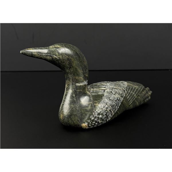 Etulu Etidloie Inuit Carved Soapstone Loon