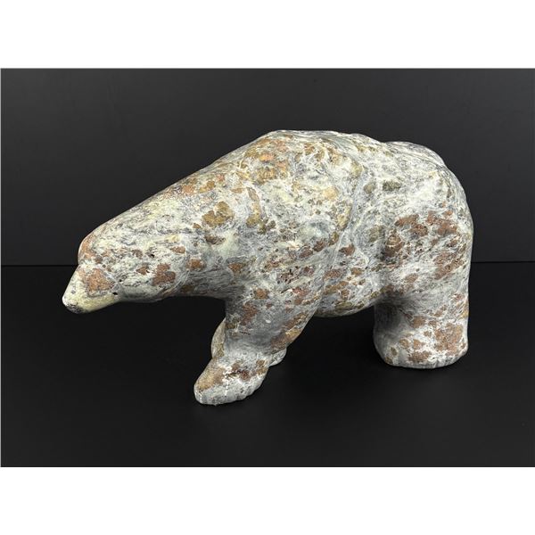Alaskan Inuit Soapstone Carved Polar Bear
