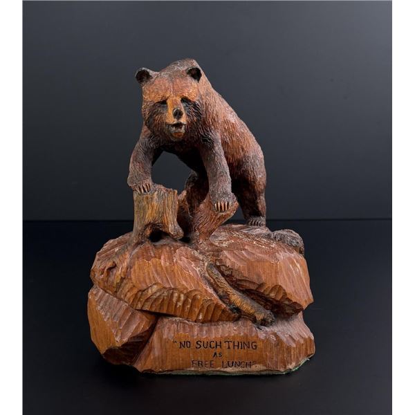 Henry Larum Bear Carving Glacier Park Montana