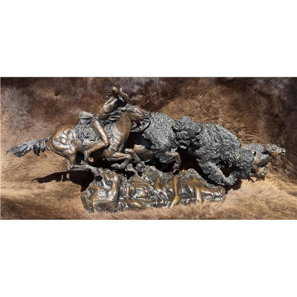 Lorenzo E Ghiglieri Need For Buffalo Bronze