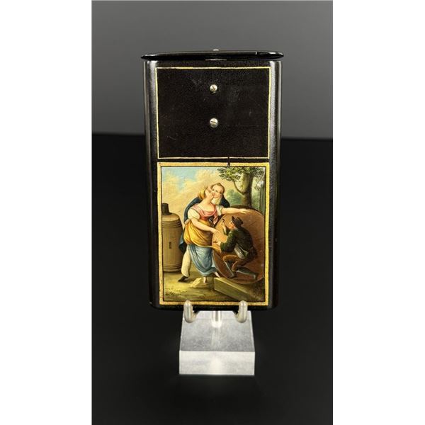 French Paper Mache Erotic Cigar Case
