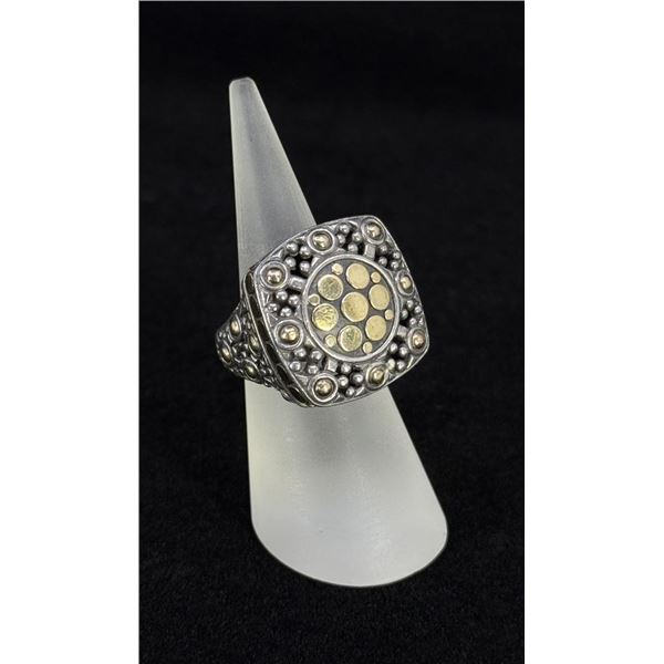 John Hardy Sterling 18K Gold Jaisalmer Dot Ring