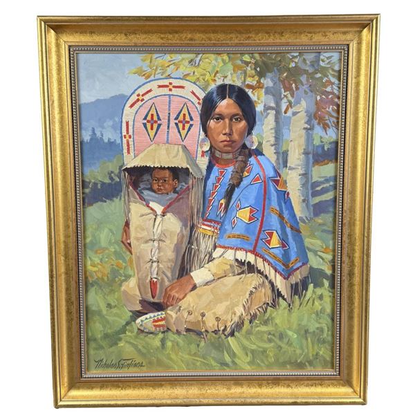 Nicholas Firfires Blackfoot Mother Painting