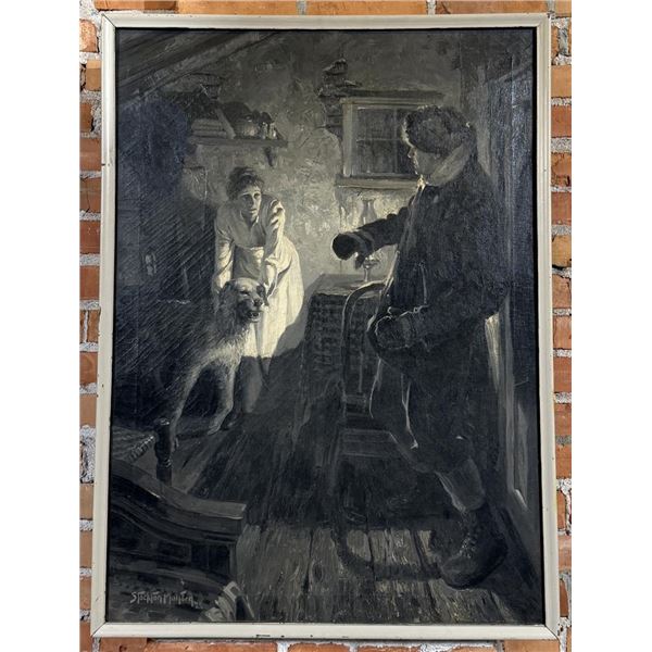 Stockton Mulford Law of the Trap Line Painting