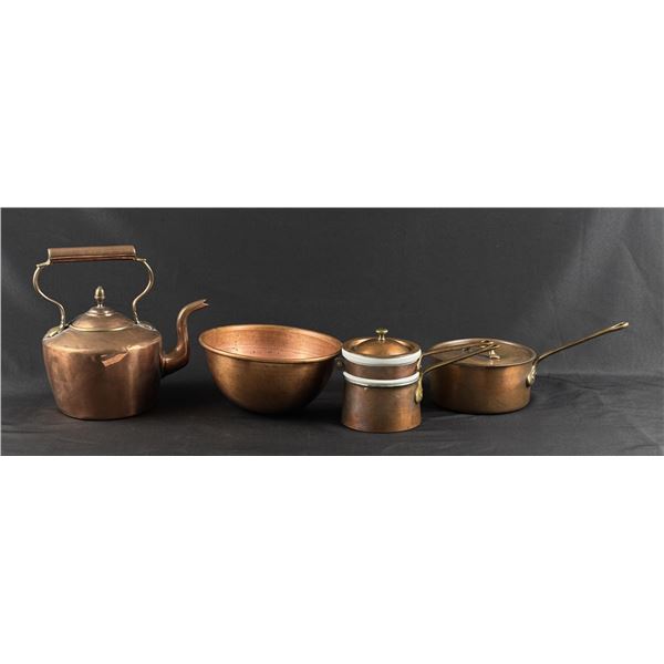 Collection of Copper Kitchen Cookware