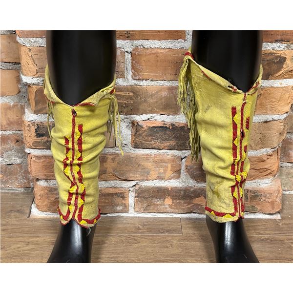 Blackfoot Native American Indian Beaded Leggings