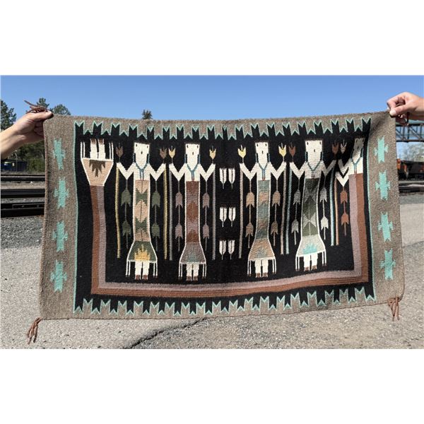 Navajo Indian Yei Yeibichai Dancer Rug