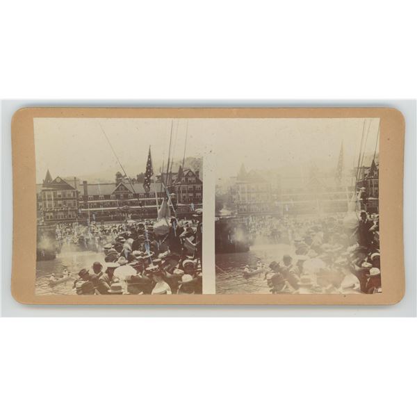 SS Cabrillo Arriving in Avalon Stereoview