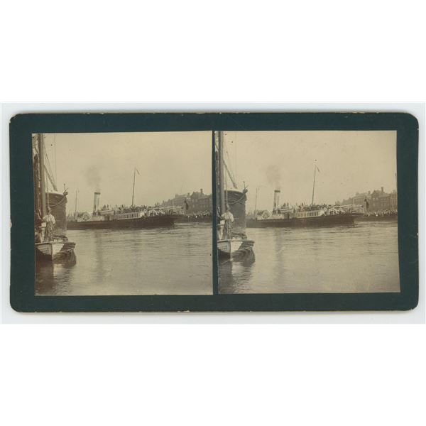 Bournemouth Queen Paddle Steamer Stereoview