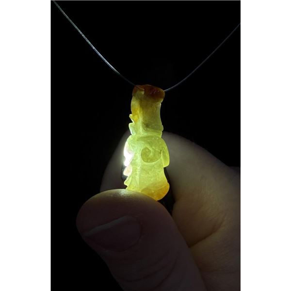 Chinese Owl Jadeite Pendant
