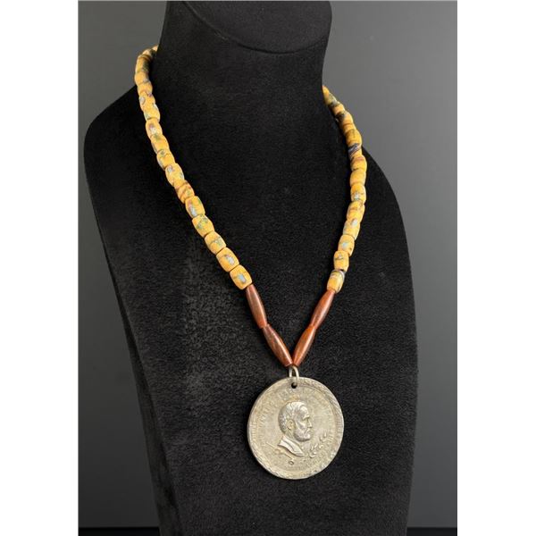 Ulysses S Grant Indian Trade Bead Peace Medal