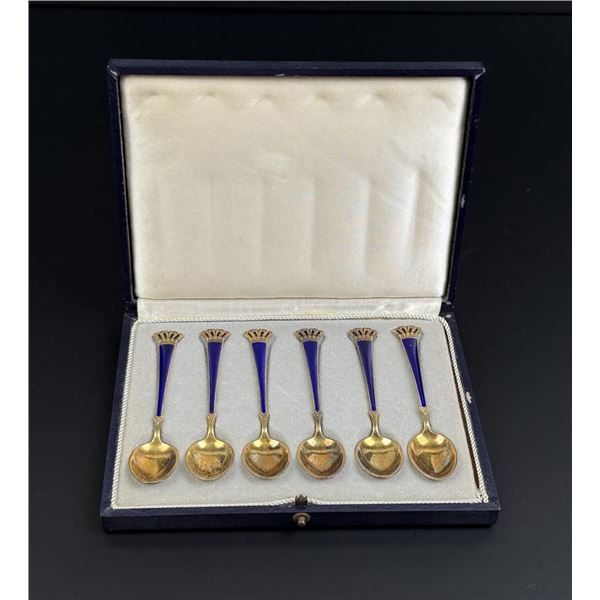 Egon Lauridsen Danish Sterling Enamel Spoons