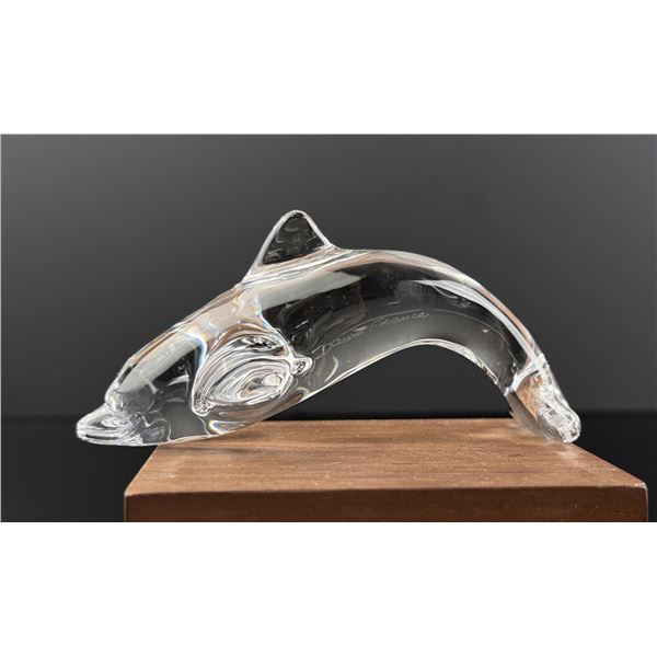 Daum French Crystal Glass Dolphin