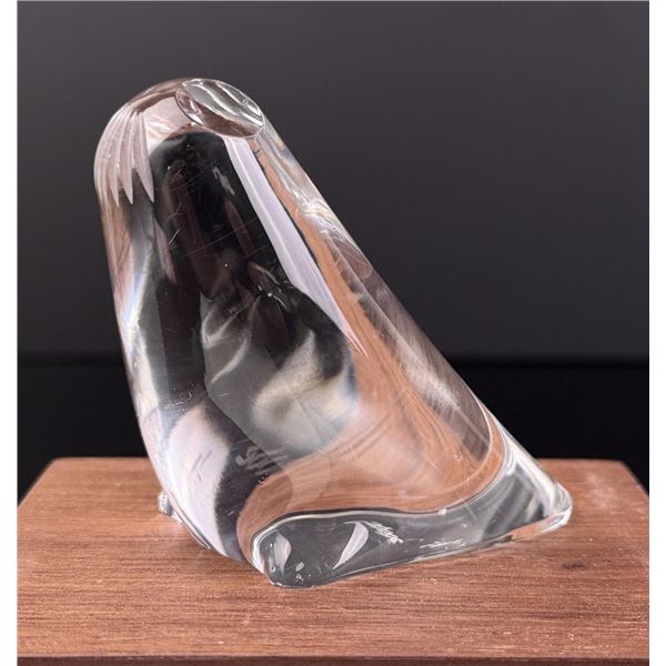 Spode Crystal Art Glass Walrus Paperweight