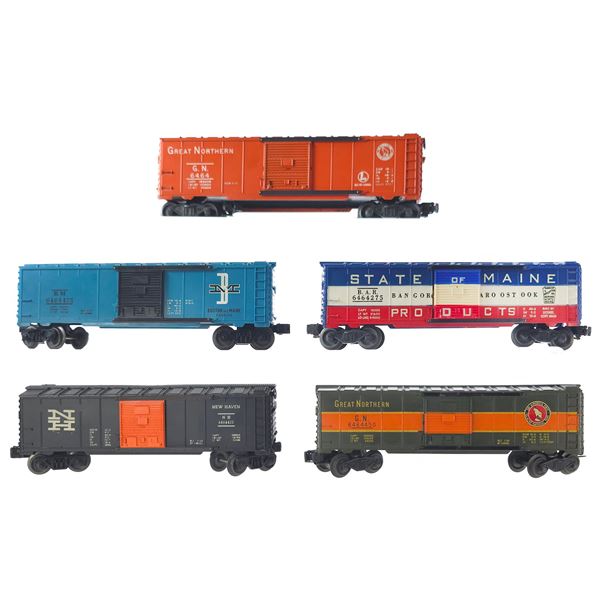 (5) Lionel Boxcars 6464 Assorted