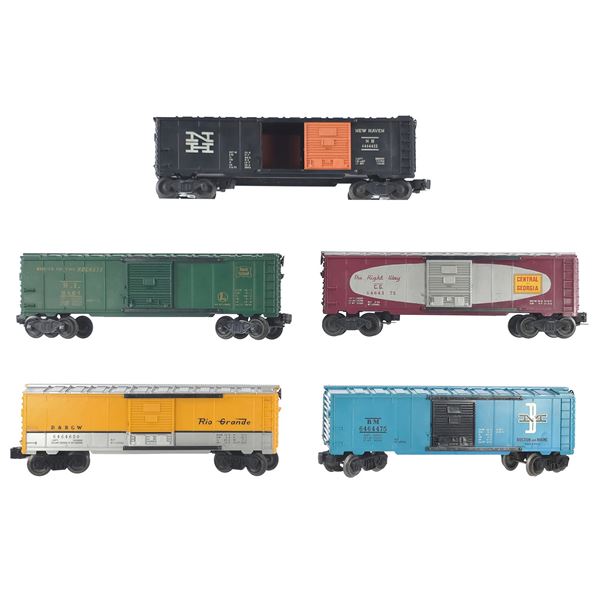 (5) Lionel Boxcars 6464 Assorted