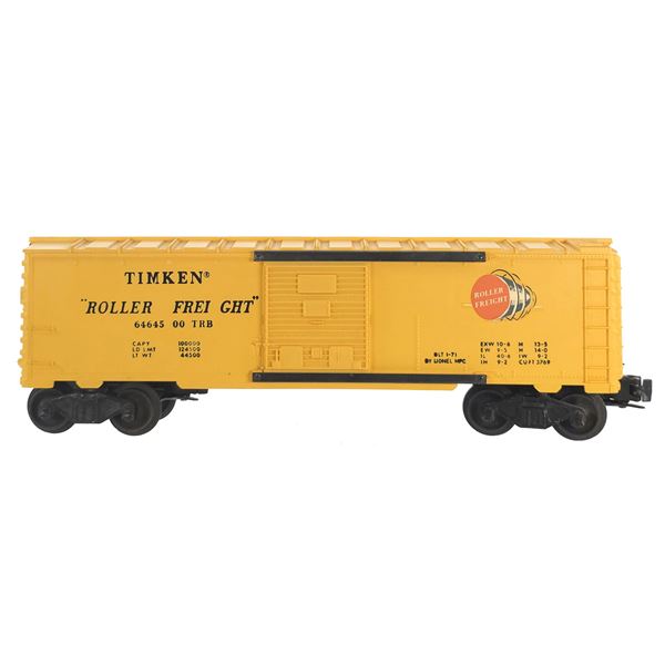 Rare Timken Roller Freight Boxcar Yellow