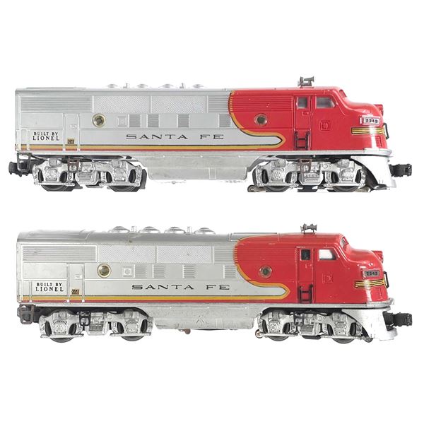 (2) Lionel 2343 Santa Fe A-A