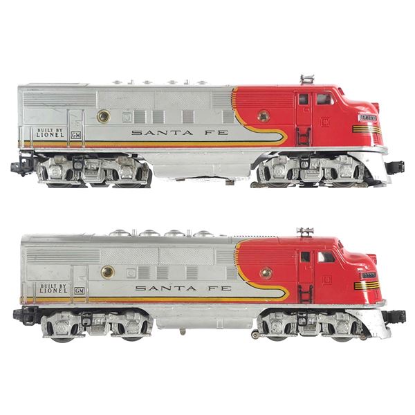 (2) Lionel 2353-T Santa Fe A-A