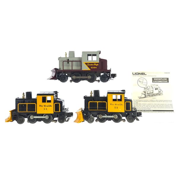 (3) Lionel Snow Plows Assorted