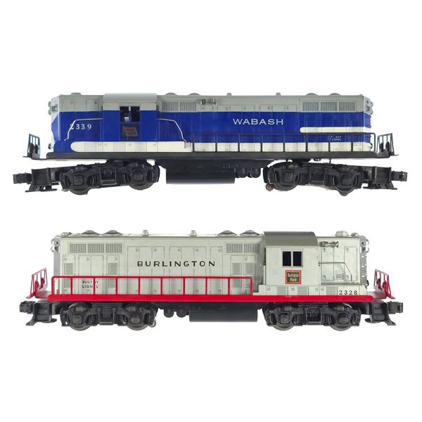 (2) Lionel 2339 Wabash & 2328 Burlington