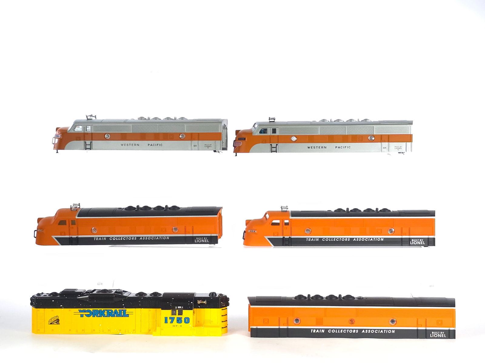 (6) Lionel Assorted Train Shells