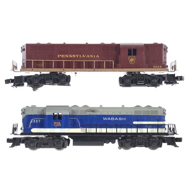(2) Lionel 2028 Pennsylvania & 2337 Wabash
