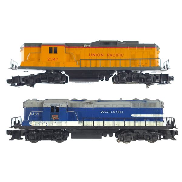 (2) Lionel 2347 Union Pacific & 2337 Wabash