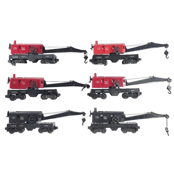 (6) Lionel Cranes Assorted