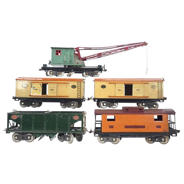 (5) Lionel Lines Tin Train Cars Set Assorted