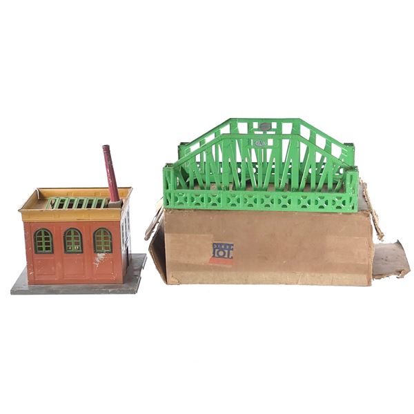 (2) Lionel No. 436 Power House & No. 280-6 Bridge Boxed