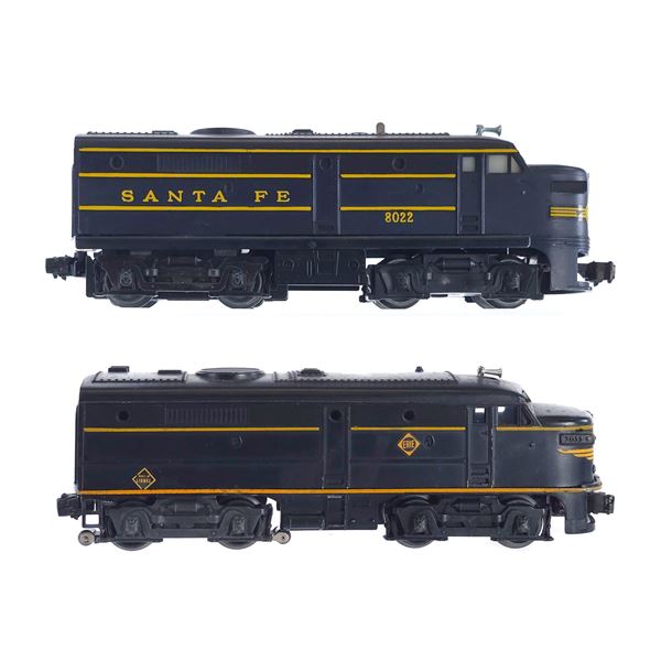 (2) Lionel Santa Fe & Erie Engines