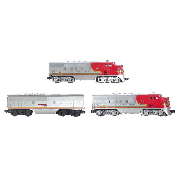 (3) Lionel Santa Fe Engines ABA Units