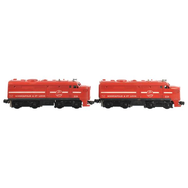 (2) Lionel 229 Minneapolis & St. Louis Alco Units